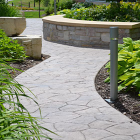 stamped concrete sidewalk