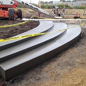 Concrete seating for amphitheater